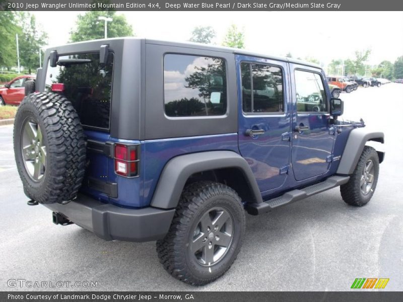 Deep Water Blue Pearl / Dark Slate Gray/Medium Slate Gray 2010 Jeep Wrangler Unlimited Mountain Edition 4x4