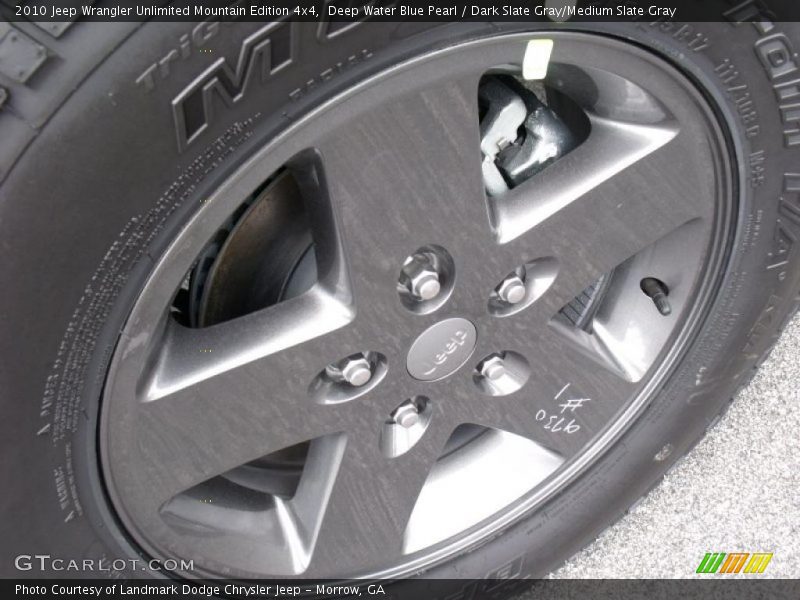 Deep Water Blue Pearl / Dark Slate Gray/Medium Slate Gray 2010 Jeep Wrangler Unlimited Mountain Edition 4x4