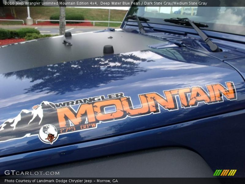 Deep Water Blue Pearl / Dark Slate Gray/Medium Slate Gray 2010 Jeep Wrangler Unlimited Mountain Edition 4x4
