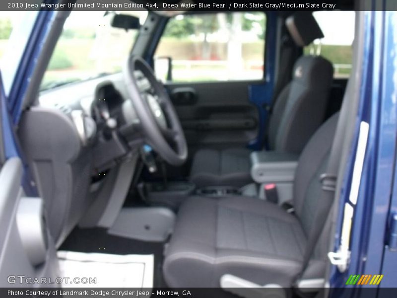 Deep Water Blue Pearl / Dark Slate Gray/Medium Slate Gray 2010 Jeep Wrangler Unlimited Mountain Edition 4x4