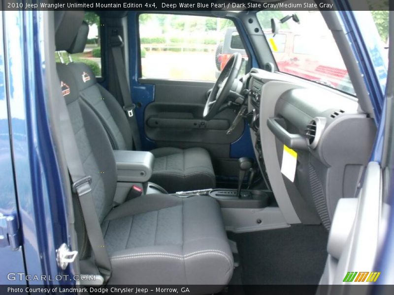 Deep Water Blue Pearl / Dark Slate Gray/Medium Slate Gray 2010 Jeep Wrangler Unlimited Mountain Edition 4x4
