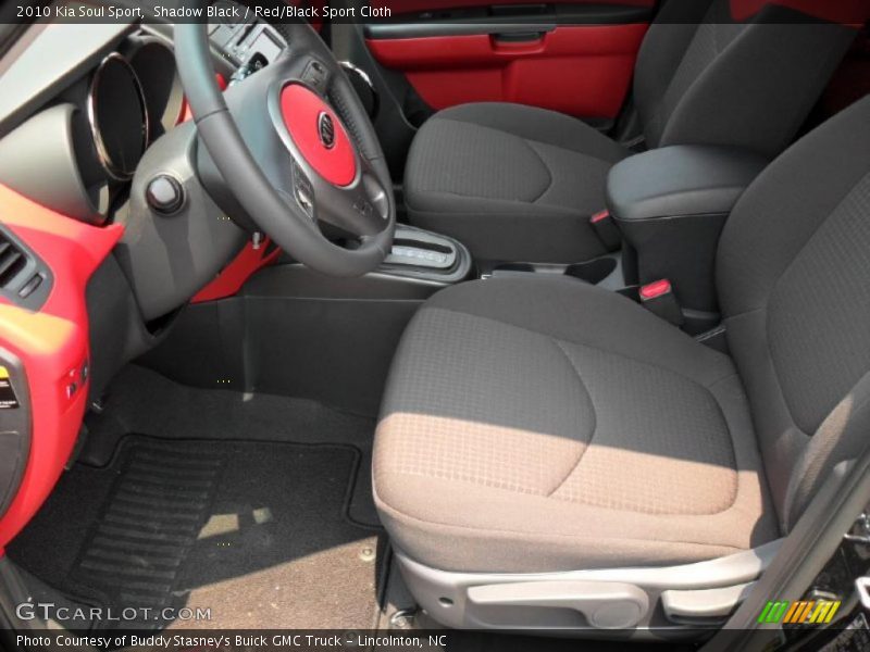 Shadow Black / Red/Black Sport Cloth 2010 Kia Soul Sport