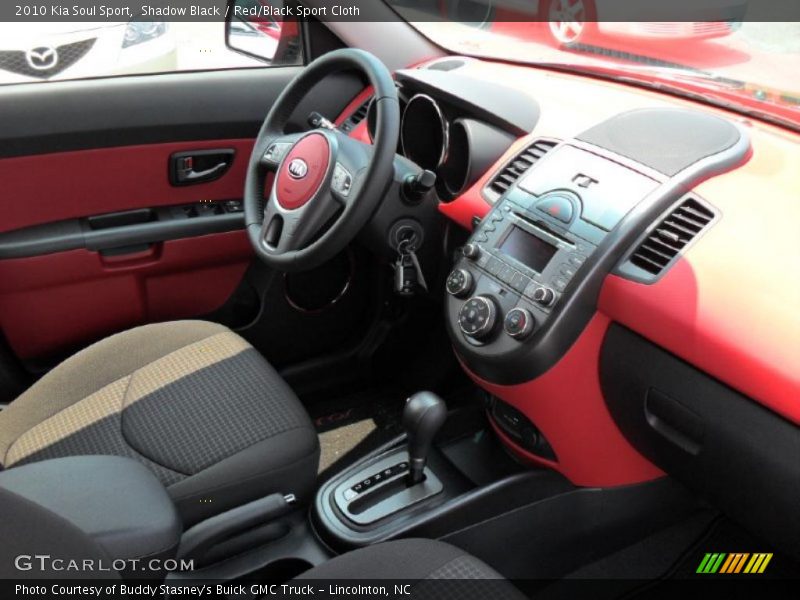 Shadow Black / Red/Black Sport Cloth 2010 Kia Soul Sport
