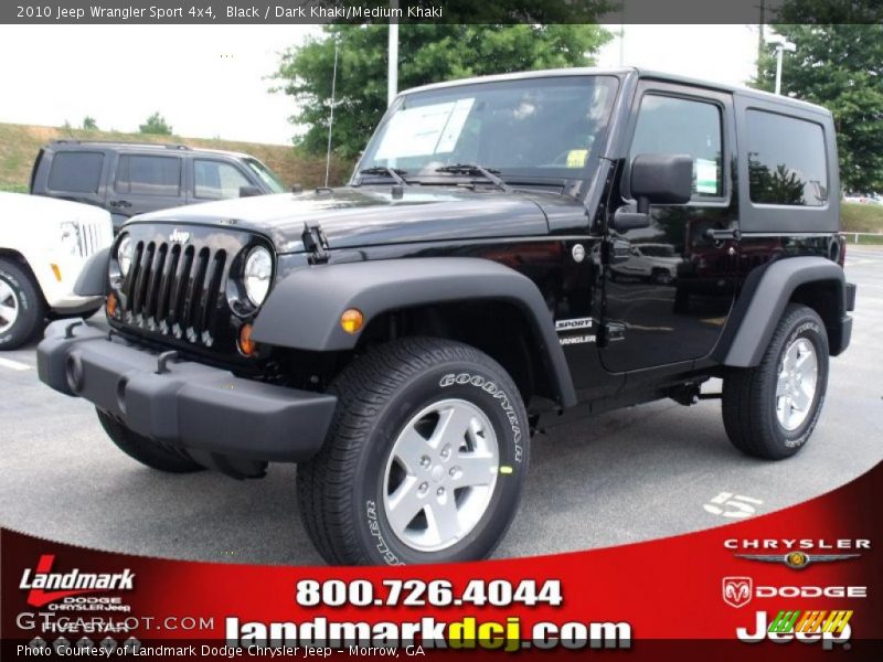 Black / Dark Khaki/Medium Khaki 2010 Jeep Wrangler Sport 4x4