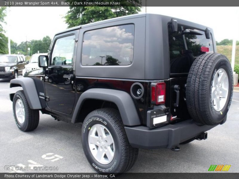 Black / Dark Khaki/Medium Khaki 2010 Jeep Wrangler Sport 4x4