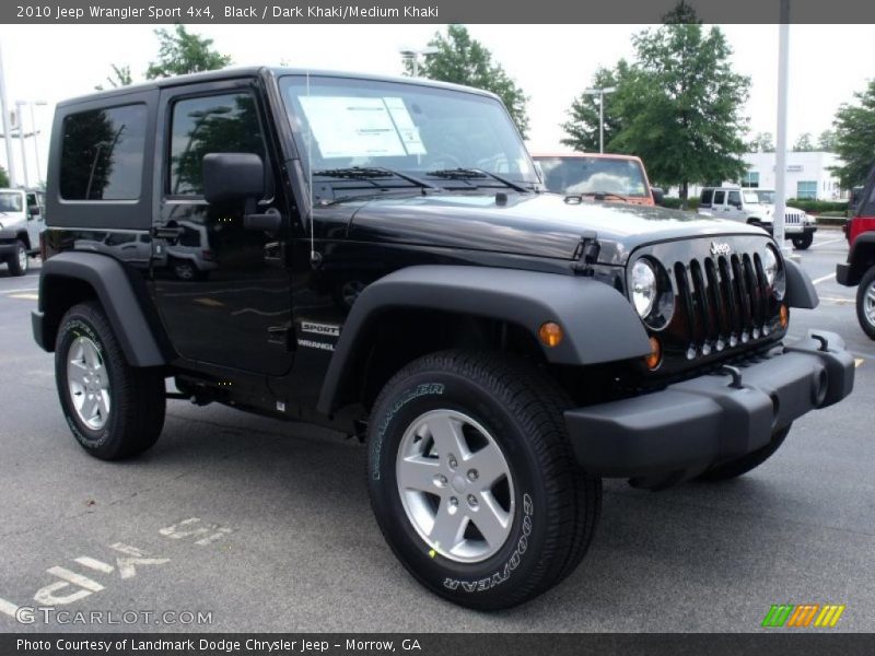 Black / Dark Khaki/Medium Khaki 2010 Jeep Wrangler Sport 4x4