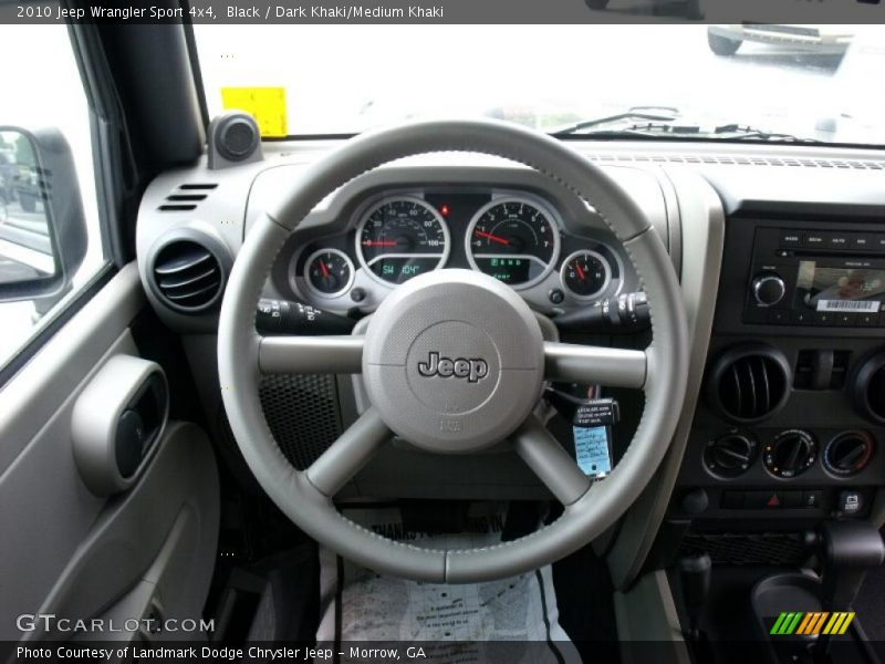 Black / Dark Khaki/Medium Khaki 2010 Jeep Wrangler Sport 4x4