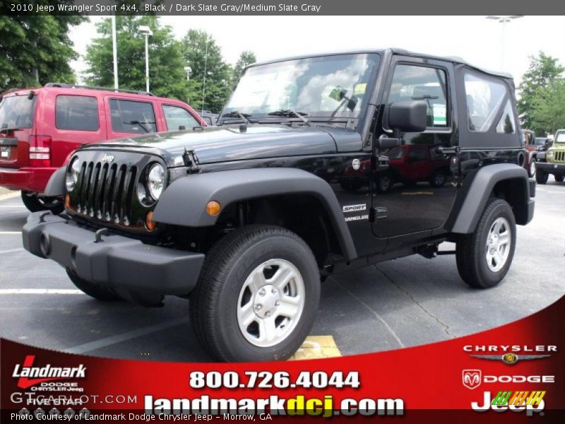 Black / Dark Slate Gray/Medium Slate Gray 2010 Jeep Wrangler Sport 4x4