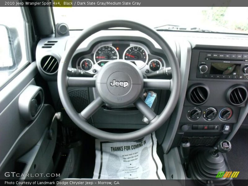 Black / Dark Slate Gray/Medium Slate Gray 2010 Jeep Wrangler Sport 4x4