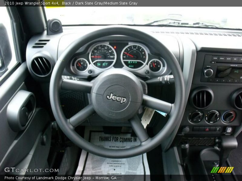 Black / Dark Slate Gray/Medium Slate Gray 2010 Jeep Wrangler Sport 4x4