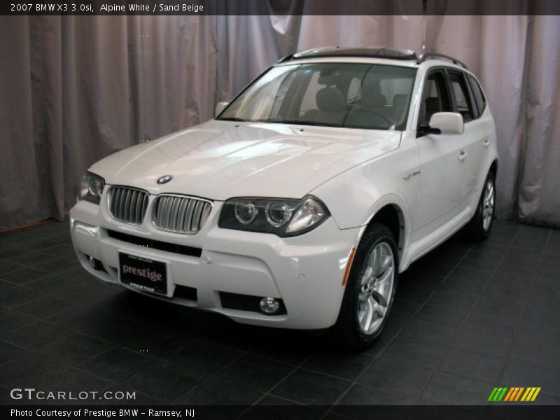 Alpine White / Sand Beige 2007 BMW X3 3.0si