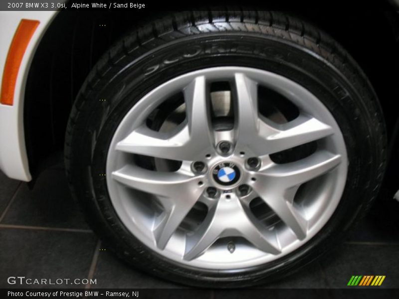 Alpine White / Sand Beige 2007 BMW X3 3.0si