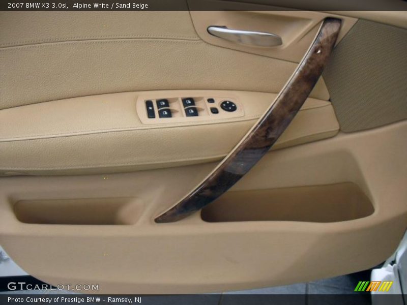 Alpine White / Sand Beige 2007 BMW X3 3.0si