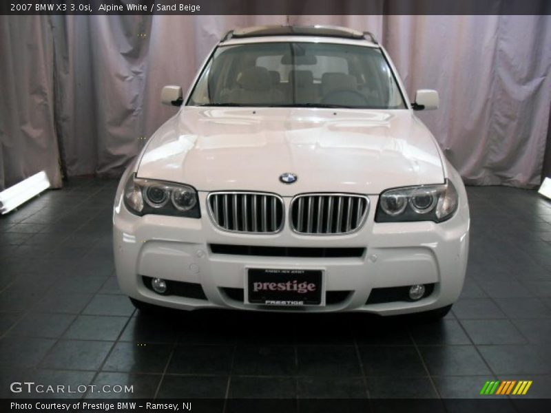 Alpine White / Sand Beige 2007 BMW X3 3.0si