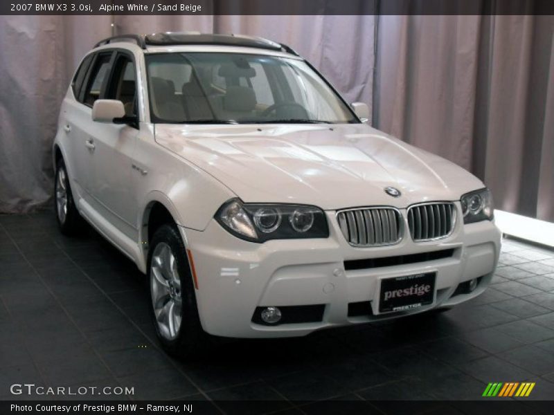 Alpine White / Sand Beige 2007 BMW X3 3.0si