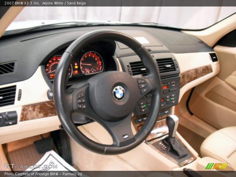 Alpine White / Sand Beige 2007 BMW X3 3.0si