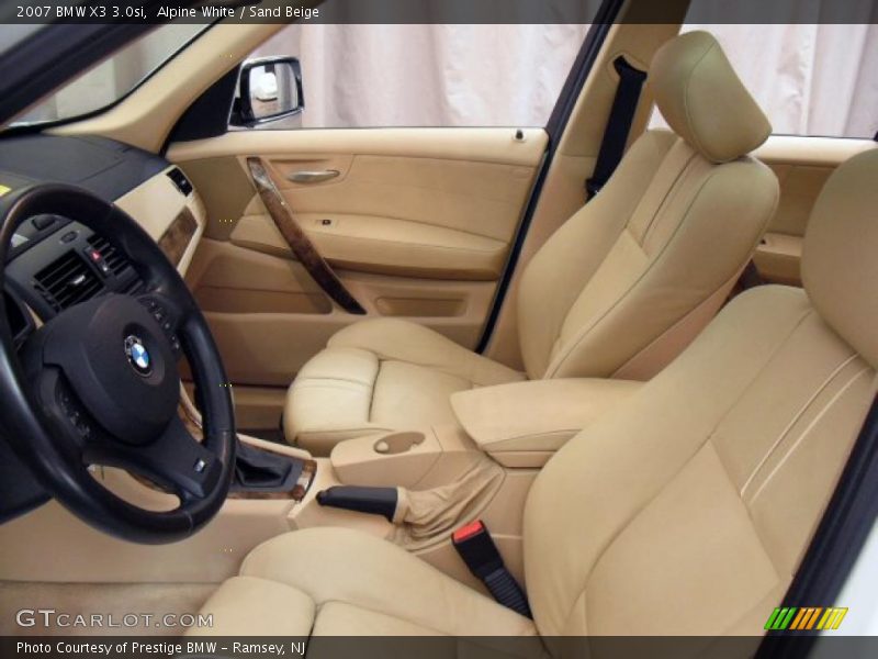 Alpine White / Sand Beige 2007 BMW X3 3.0si