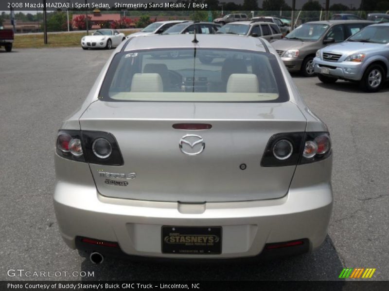 Shimmering Sand Metallic / Beige 2008 Mazda MAZDA3 i Sport Sedan