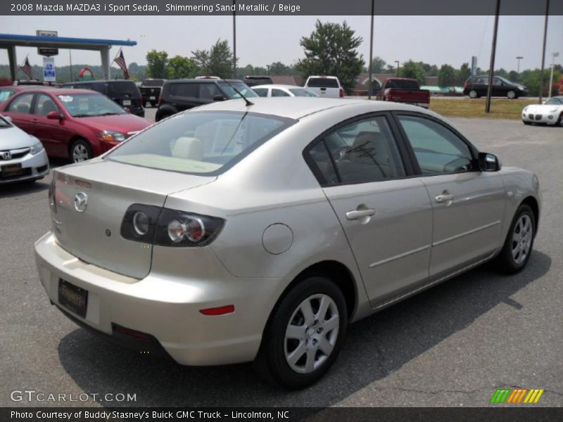 Shimmering Sand Metallic / Beige 2008 Mazda MAZDA3 i Sport Sedan