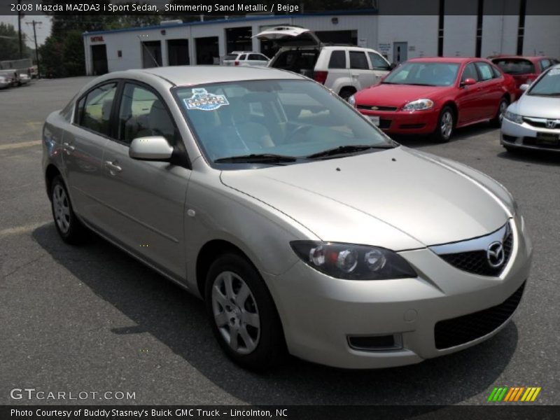Shimmering Sand Metallic / Beige 2008 Mazda MAZDA3 i Sport Sedan