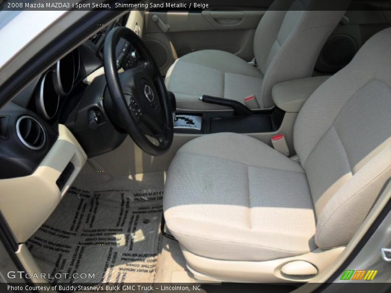 Shimmering Sand Metallic / Beige 2008 Mazda MAZDA3 i Sport Sedan