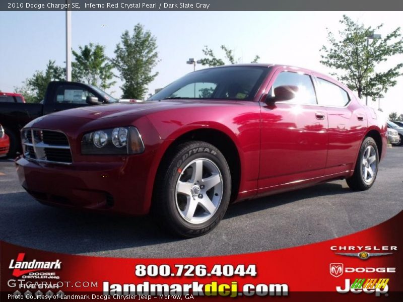 Inferno Red Crystal Pearl / Dark Slate Gray 2010 Dodge Charger SE
