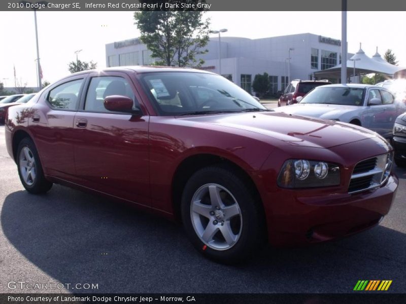 Inferno Red Crystal Pearl / Dark Slate Gray 2010 Dodge Charger SE