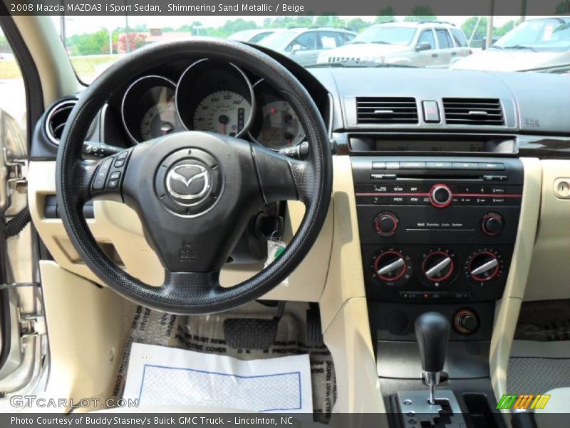 Shimmering Sand Metallic / Beige 2008 Mazda MAZDA3 i Sport Sedan