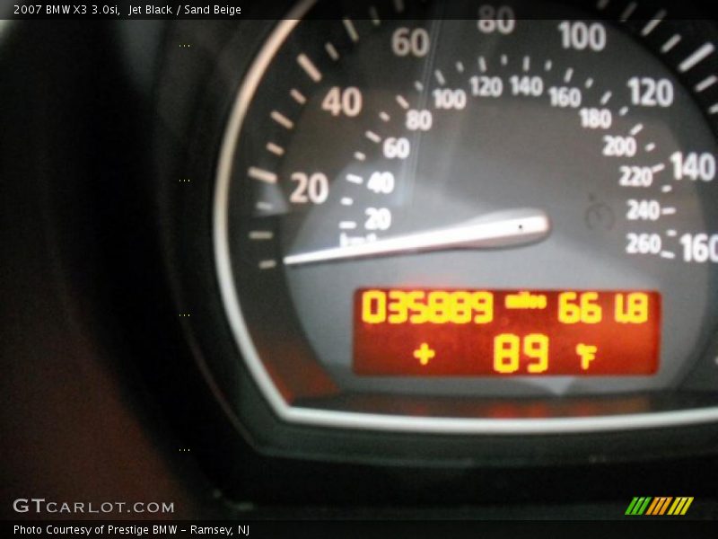 Jet Black / Sand Beige 2007 BMW X3 3.0si