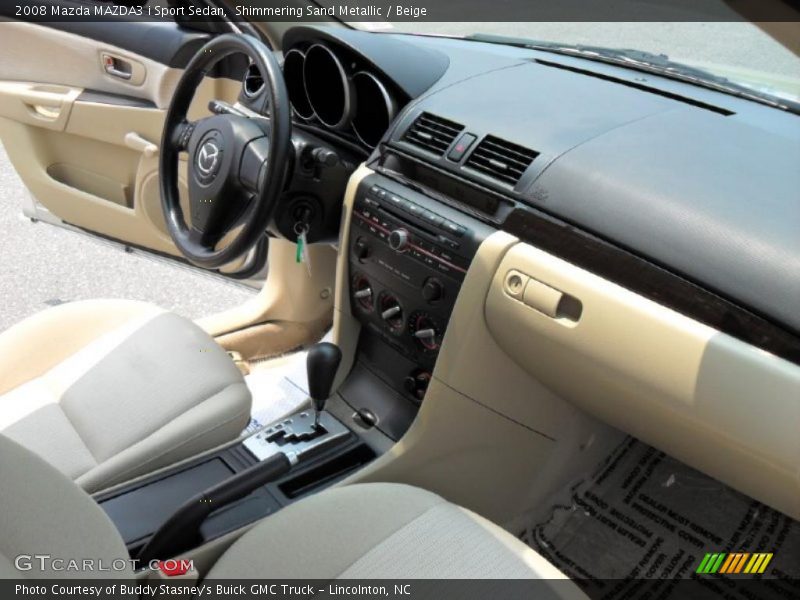 Shimmering Sand Metallic / Beige 2008 Mazda MAZDA3 i Sport Sedan