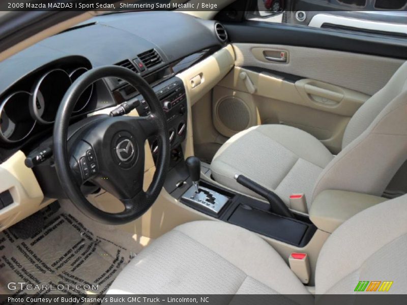 Shimmering Sand Metallic / Beige 2008 Mazda MAZDA3 i Sport Sedan