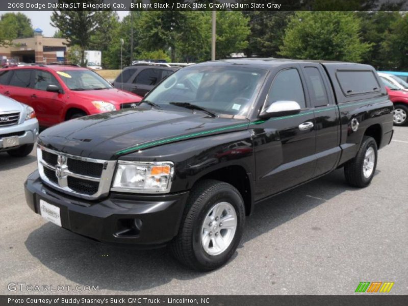 Brilliant Black / Dark Slate Gray/Medium Slate Gray 2008 Dodge Dakota SLT Extended Cab