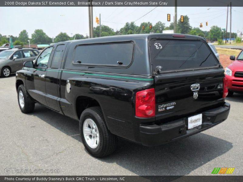 Brilliant Black / Dark Slate Gray/Medium Slate Gray 2008 Dodge Dakota SLT Extended Cab