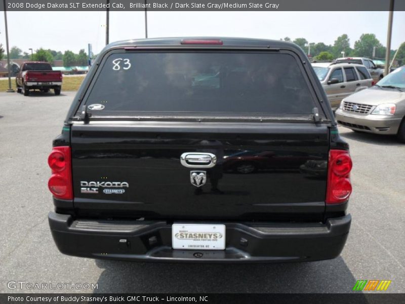 Brilliant Black / Dark Slate Gray/Medium Slate Gray 2008 Dodge Dakota SLT Extended Cab