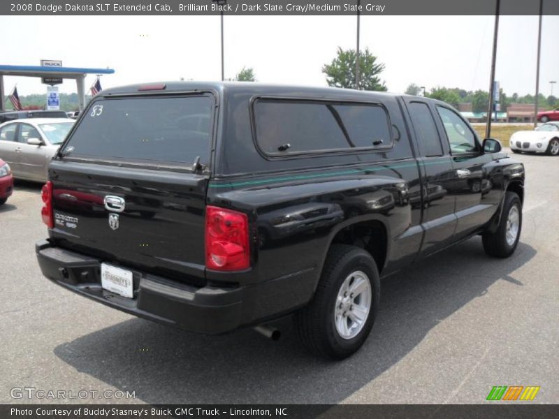 Brilliant Black / Dark Slate Gray/Medium Slate Gray 2008 Dodge Dakota SLT Extended Cab