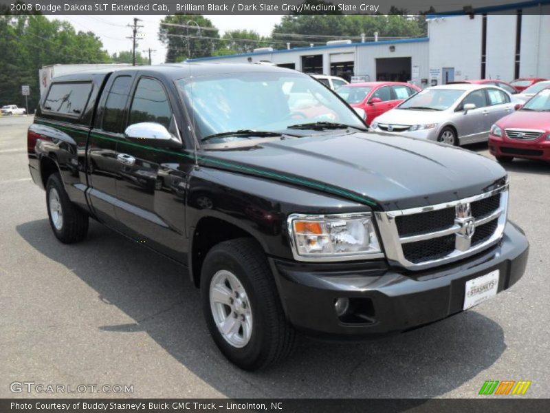 Brilliant Black / Dark Slate Gray/Medium Slate Gray 2008 Dodge Dakota SLT Extended Cab