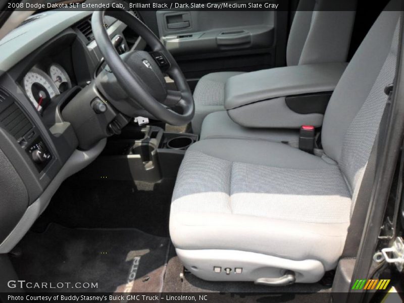 Brilliant Black / Dark Slate Gray/Medium Slate Gray 2008 Dodge Dakota SLT Extended Cab