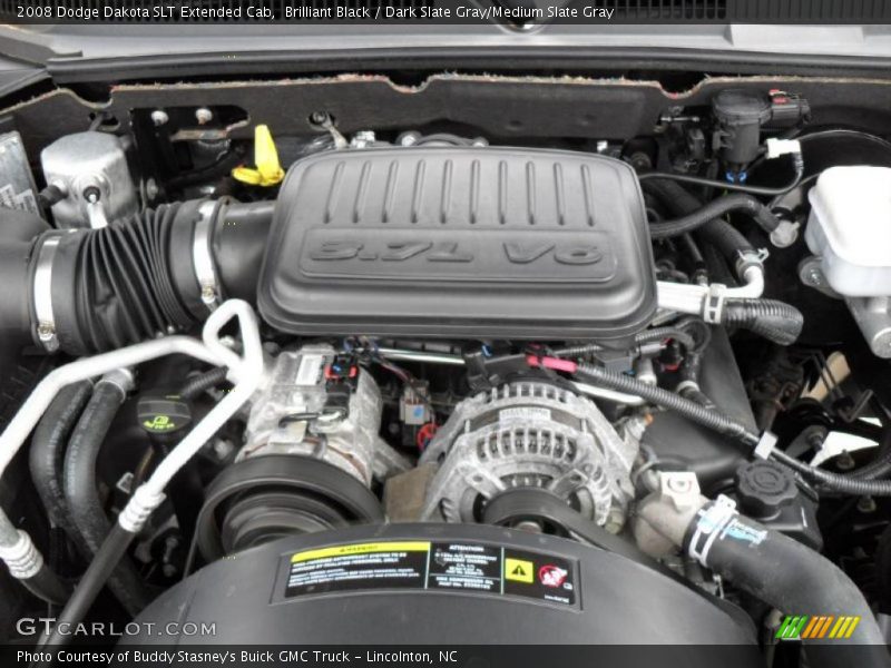 Brilliant Black / Dark Slate Gray/Medium Slate Gray 2008 Dodge Dakota SLT Extended Cab