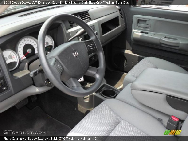 Brilliant Black / Dark Slate Gray/Medium Slate Gray 2008 Dodge Dakota SLT Extended Cab
