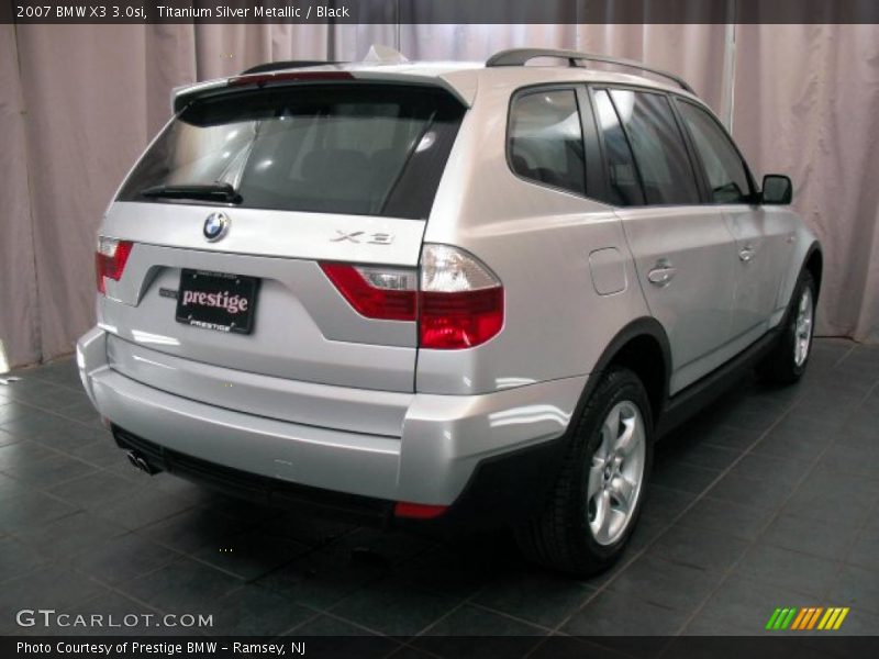 Titanium Silver Metallic / Black 2007 BMW X3 3.0si