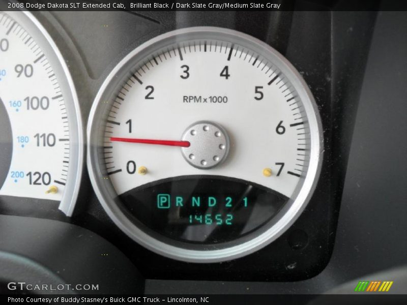 Brilliant Black / Dark Slate Gray/Medium Slate Gray 2008 Dodge Dakota SLT Extended Cab