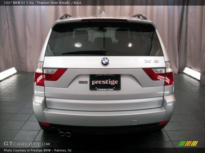Titanium Silver Metallic / Black 2007 BMW X3 3.0si