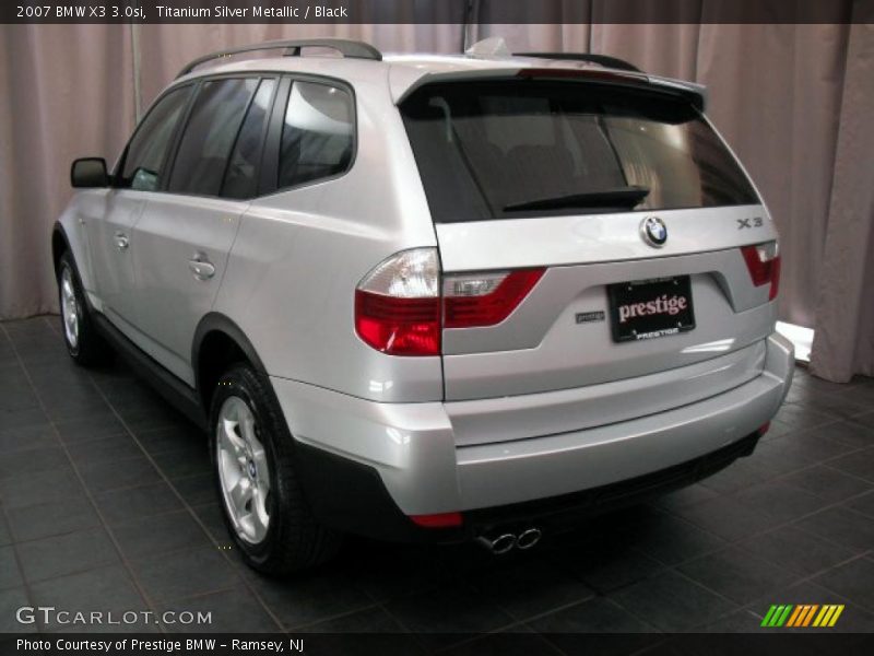 Titanium Silver Metallic / Black 2007 BMW X3 3.0si