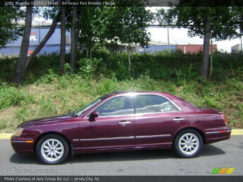Bordeaux Red Metallic / Beige 2002 Hyundai XG350 L Sedan