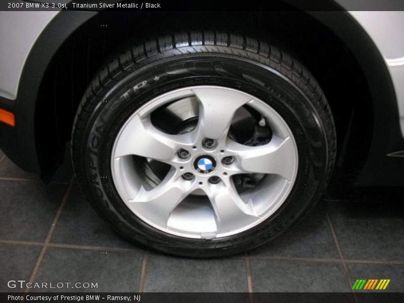 Titanium Silver Metallic / Black 2007 BMW X3 3.0si
