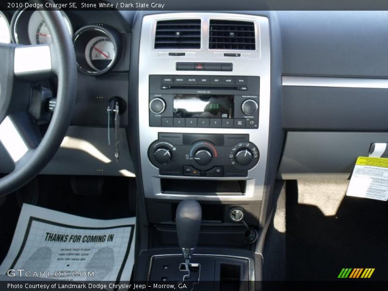 Stone White / Dark Slate Gray 2010 Dodge Charger SE