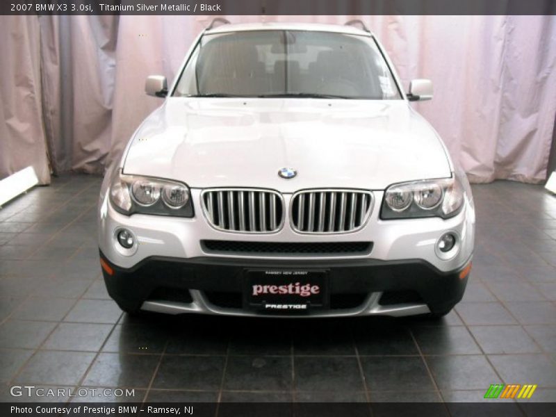 Titanium Silver Metallic / Black 2007 BMW X3 3.0si