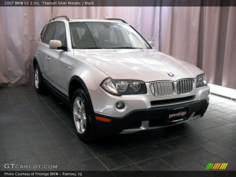 Titanium Silver Metallic / Black 2007 BMW X3 3.0si