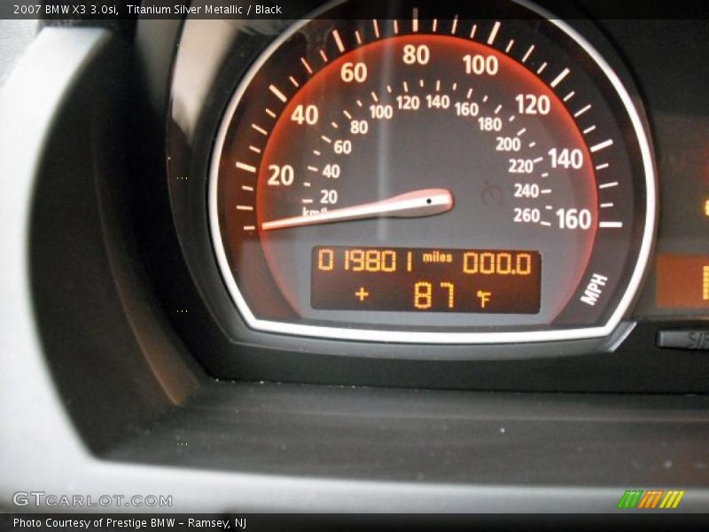 Titanium Silver Metallic / Black 2007 BMW X3 3.0si