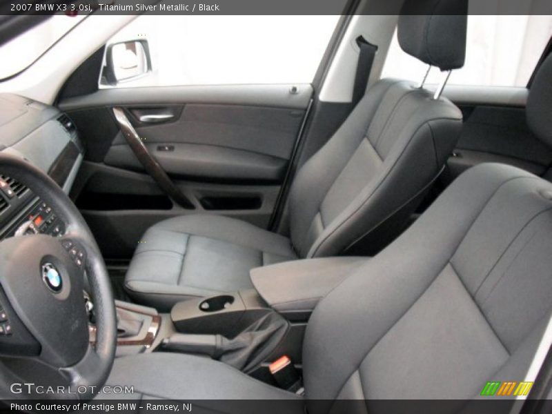 Titanium Silver Metallic / Black 2007 BMW X3 3.0si